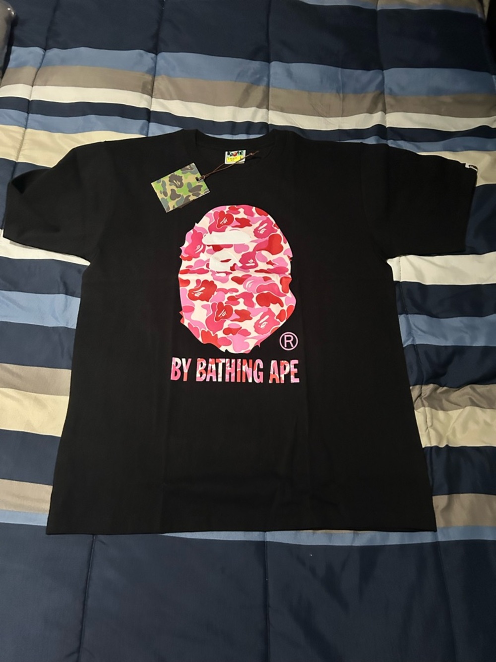 Bape ABC Camo White and Black Tee | Size Large